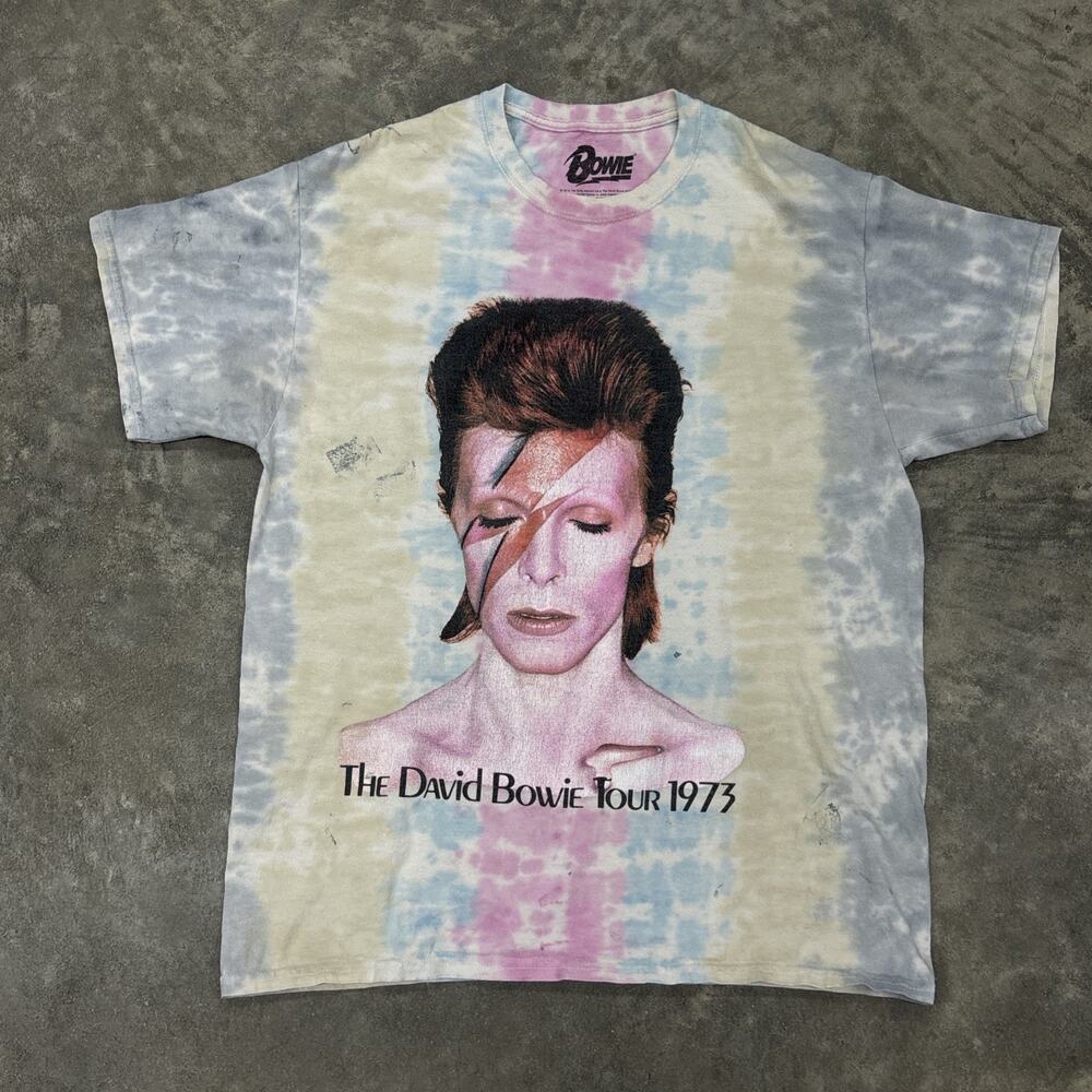 Urban Outfitters David Bowie Tie-Dye Tee Medium David Bowie Tour 1977 T Shirt